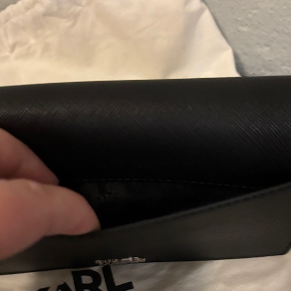 Karl Lagerfeld Black Crossbody Bag with Iconic Patch - Picture 6 of 9